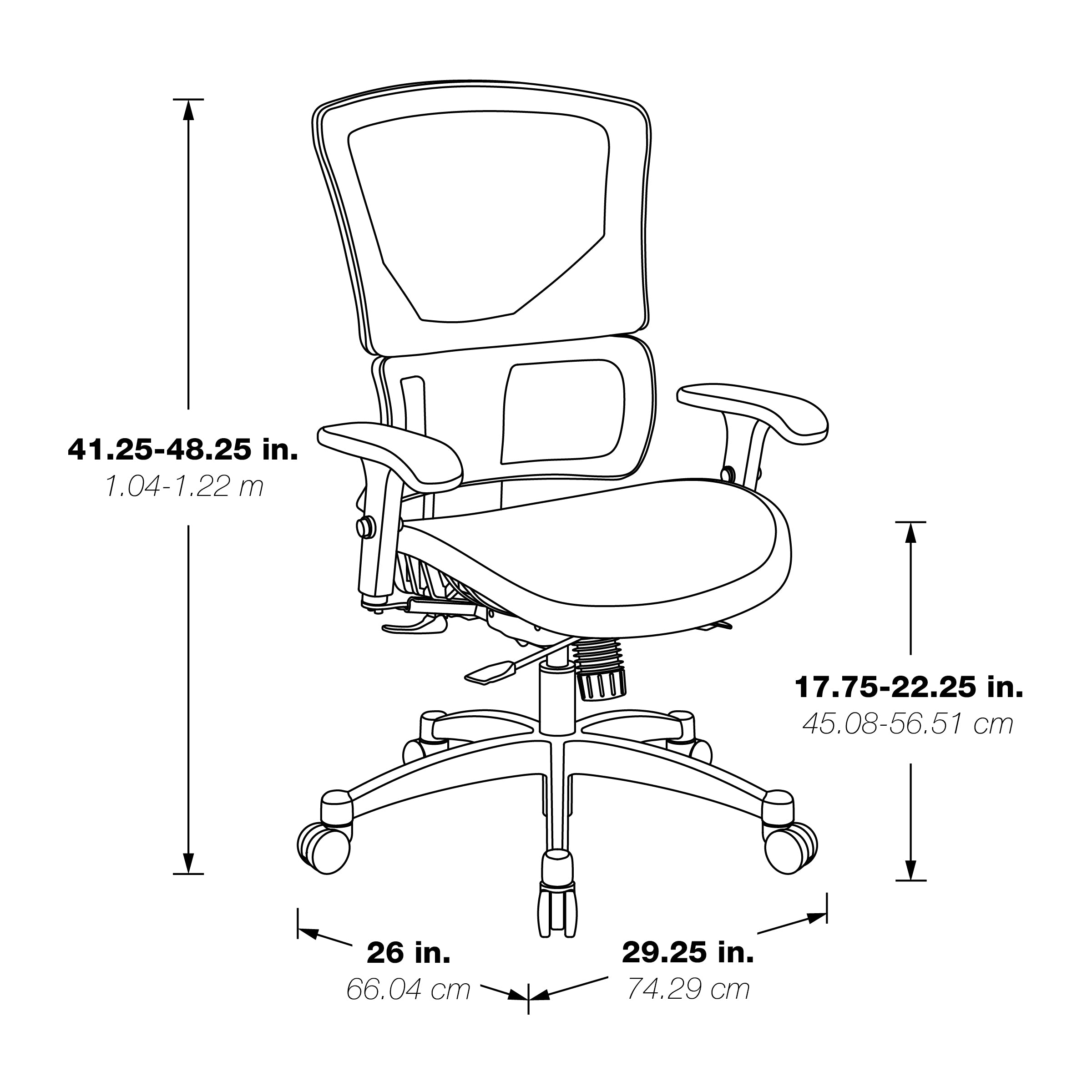 Big & Tall Vertical Matrix Seat and Back Manager's Chair - Black