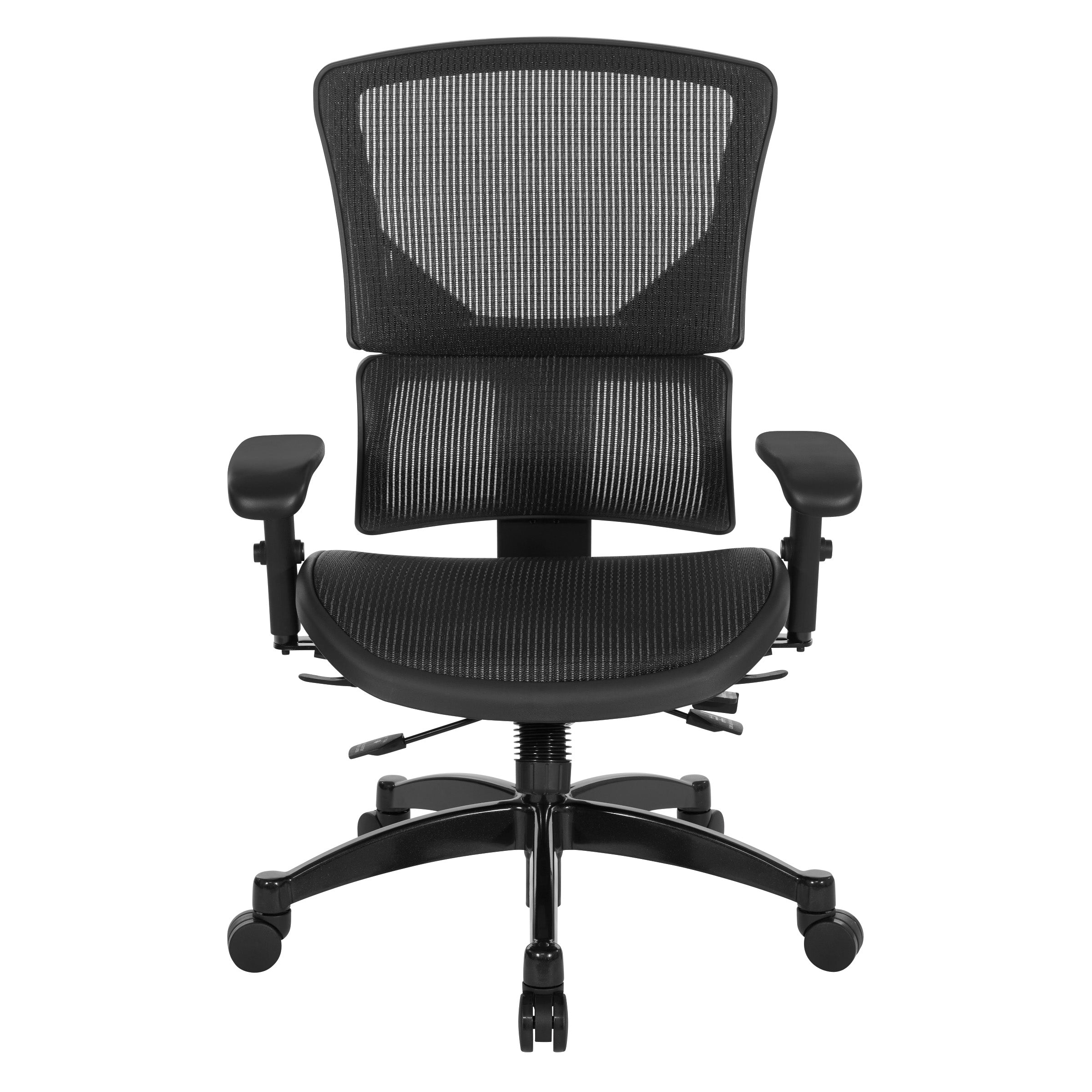 Big & Tall Vertical Matrix Seat and Back Manager's Chair - Black