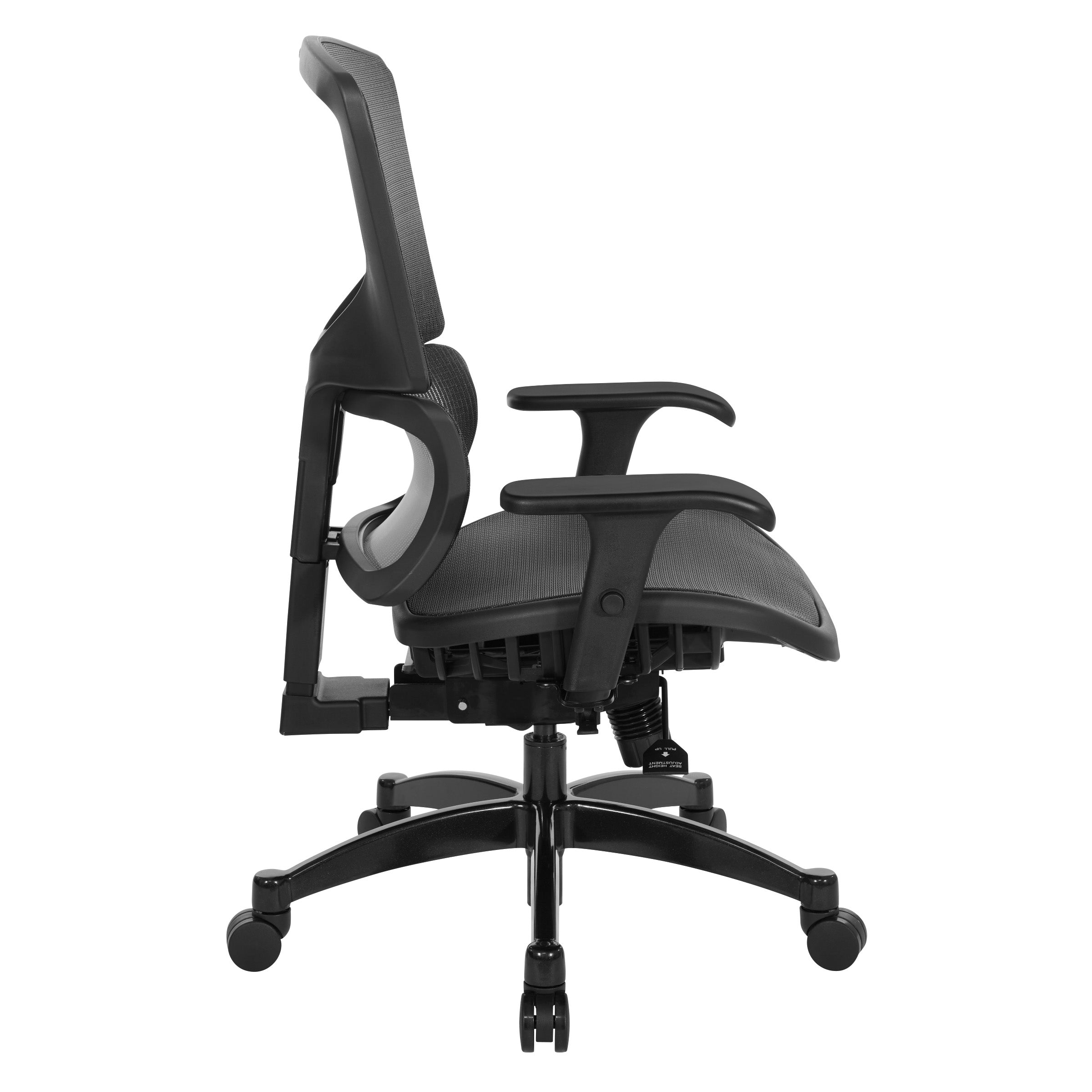 Big & Tall Vertical Matrix Seat and Back Manager's Chair - Black