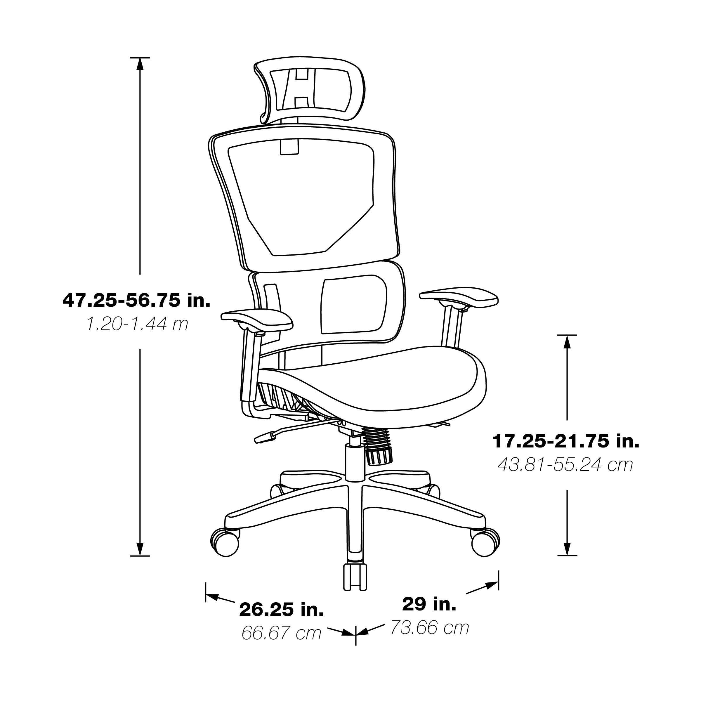 Vertical Matrix Seat & Back Manager's Chair - Black
