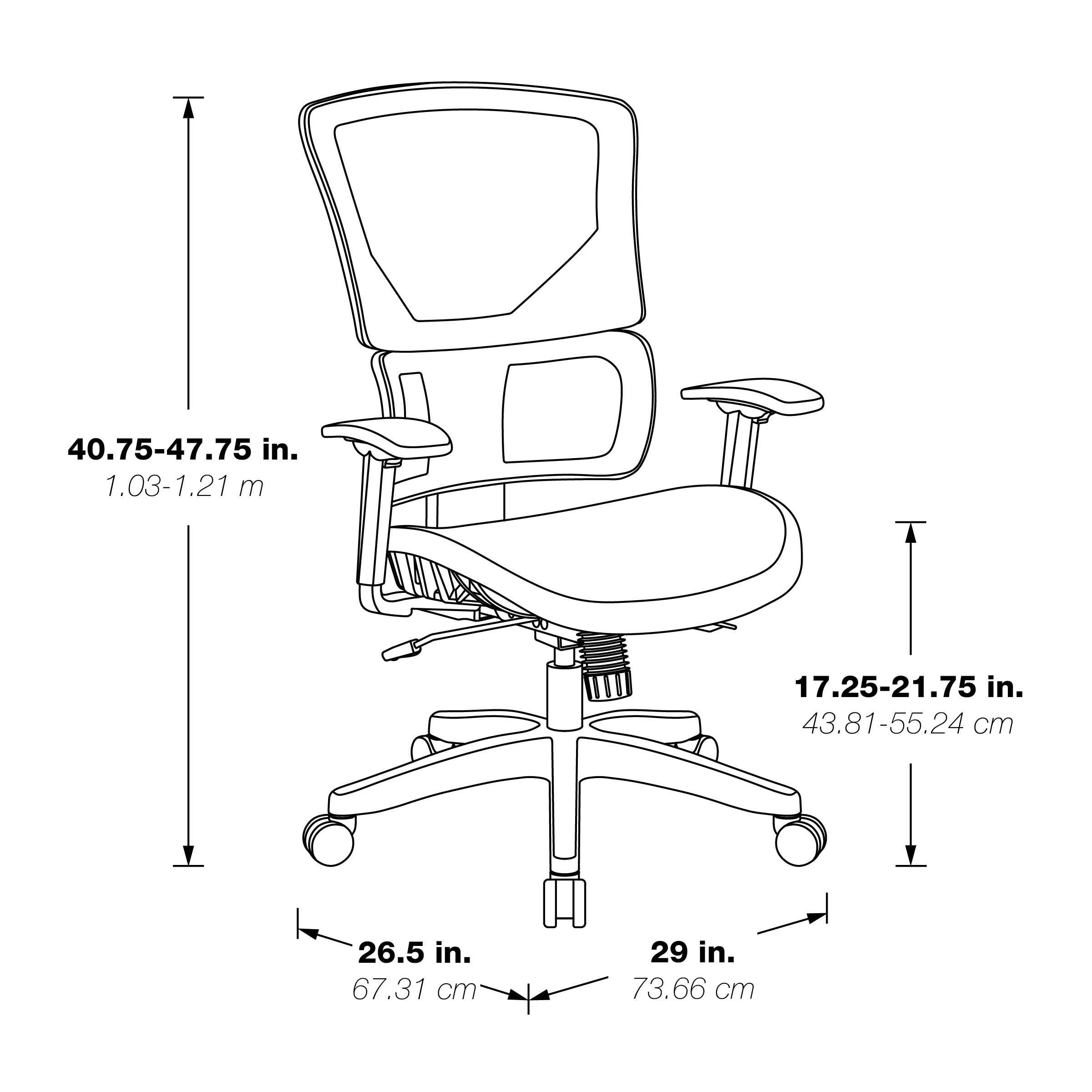 Vertical Matrix Seat & Back Manager's Chair - Black