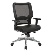 Black Vertical Mesh Back Chair - Black