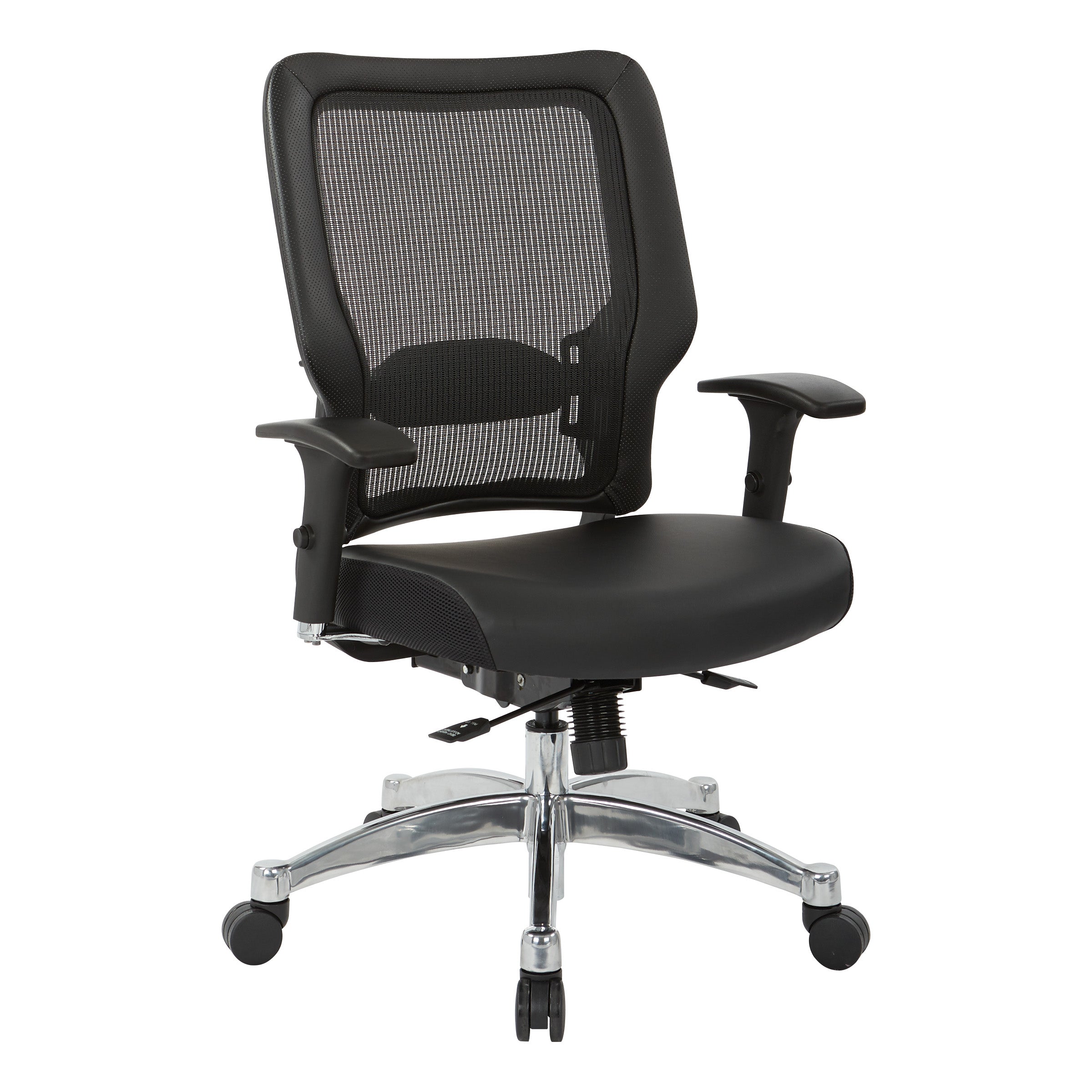 Black Vertical Mesh Back Chair - Black