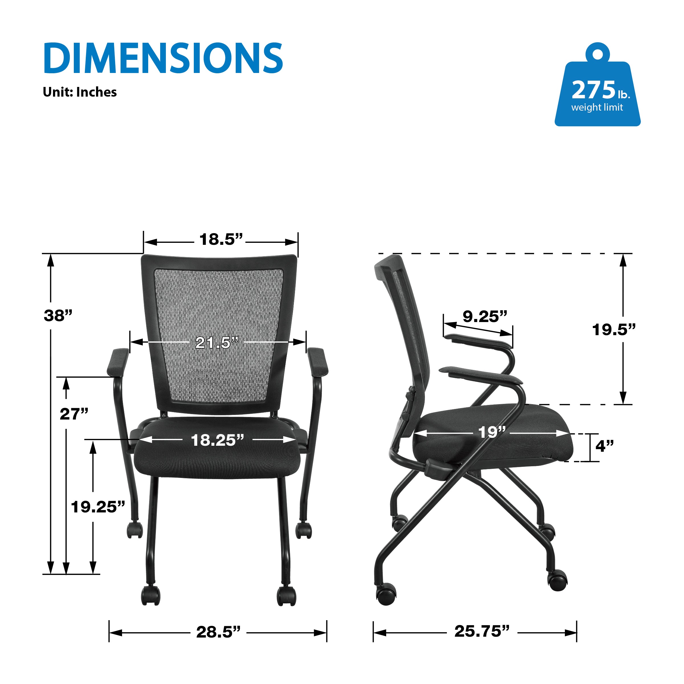 Soft Frame Folding Chair - Coal