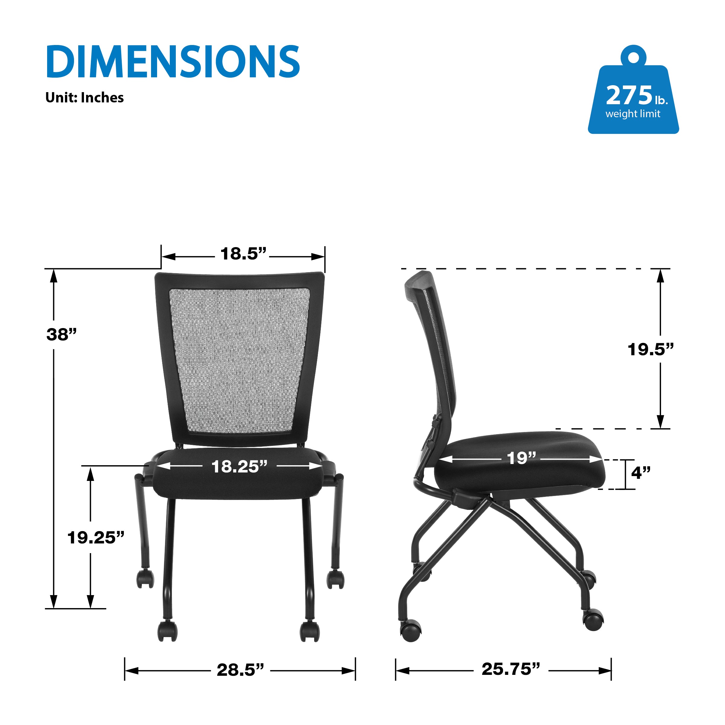 Soft Frame Folding Chair - Coal