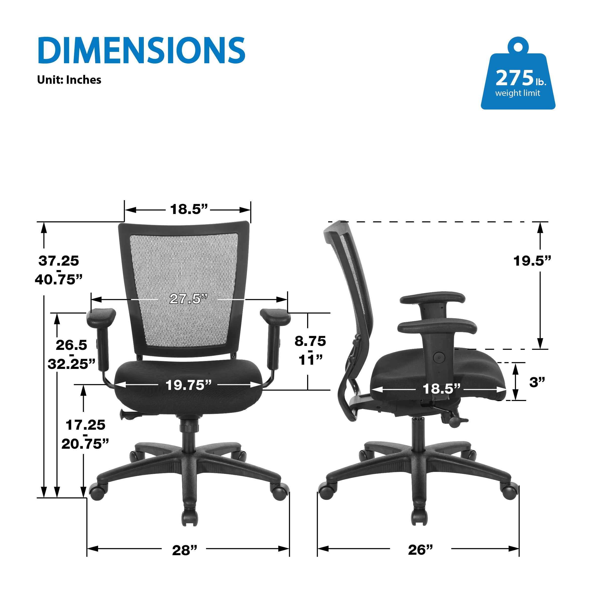Soft Frame Task Chair - Coal