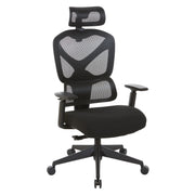 Mesh Back Manager’s Chair with Headrest - Black