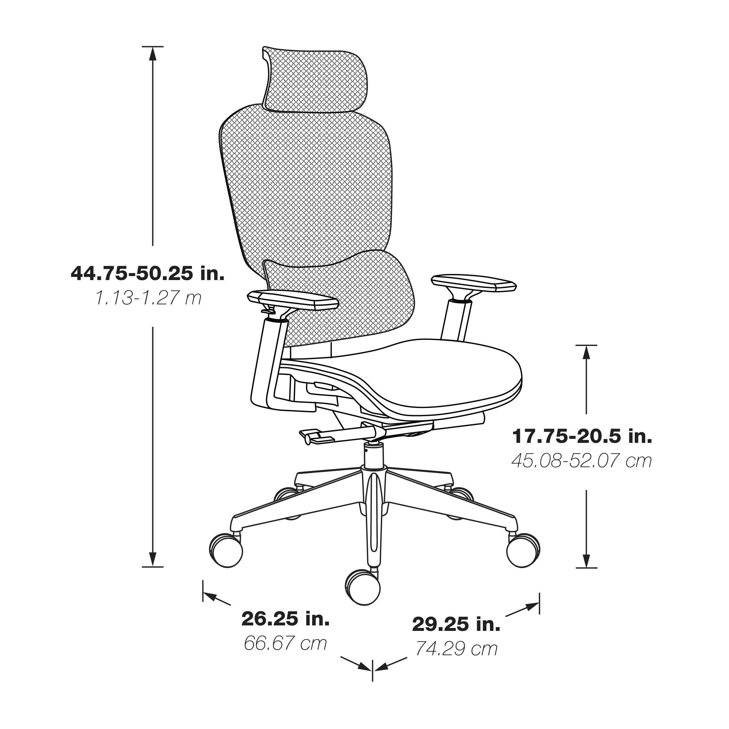 Mesh Back Manager’s Chair with Headrest - Black