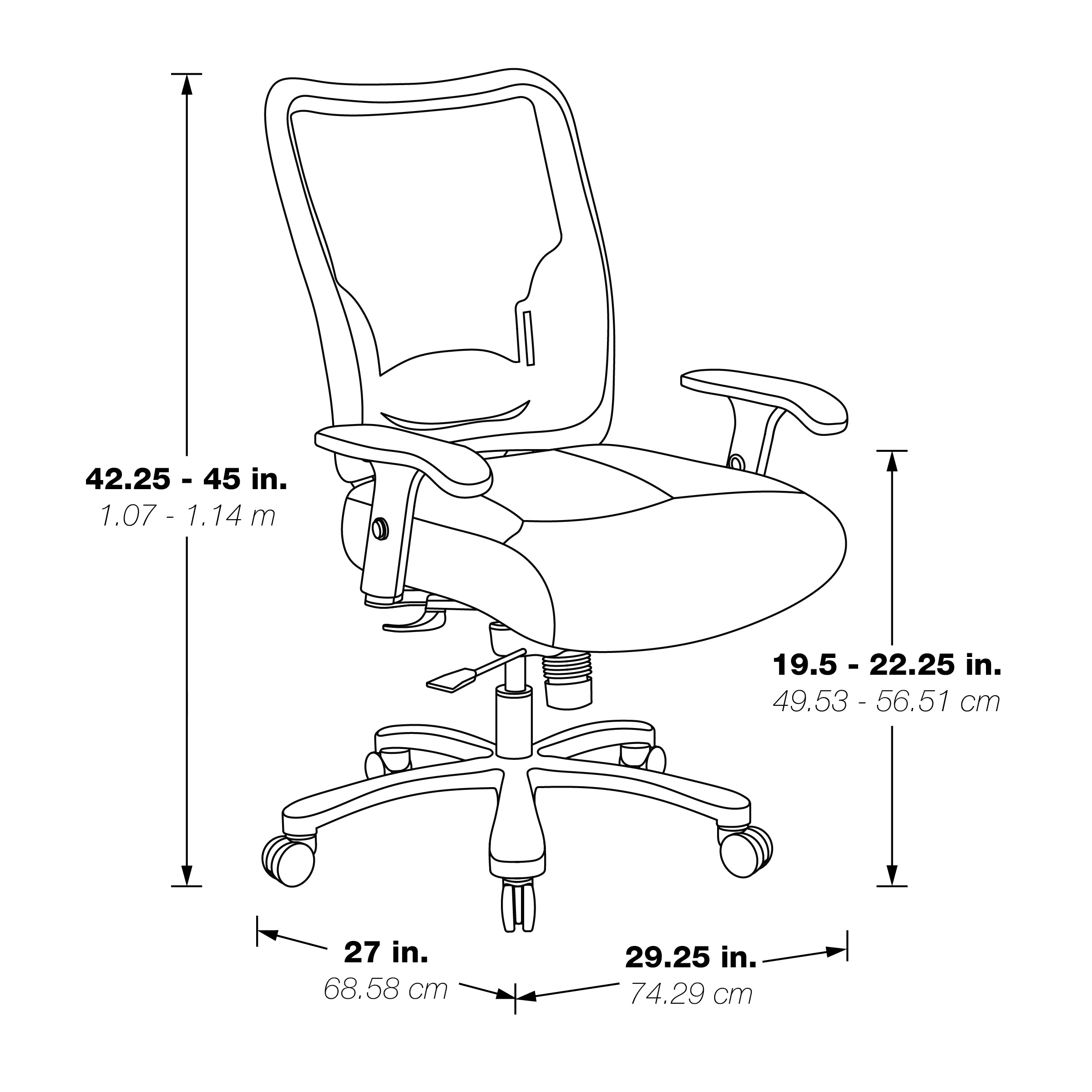 Big & Tall AirGrid® Back Chair - Black