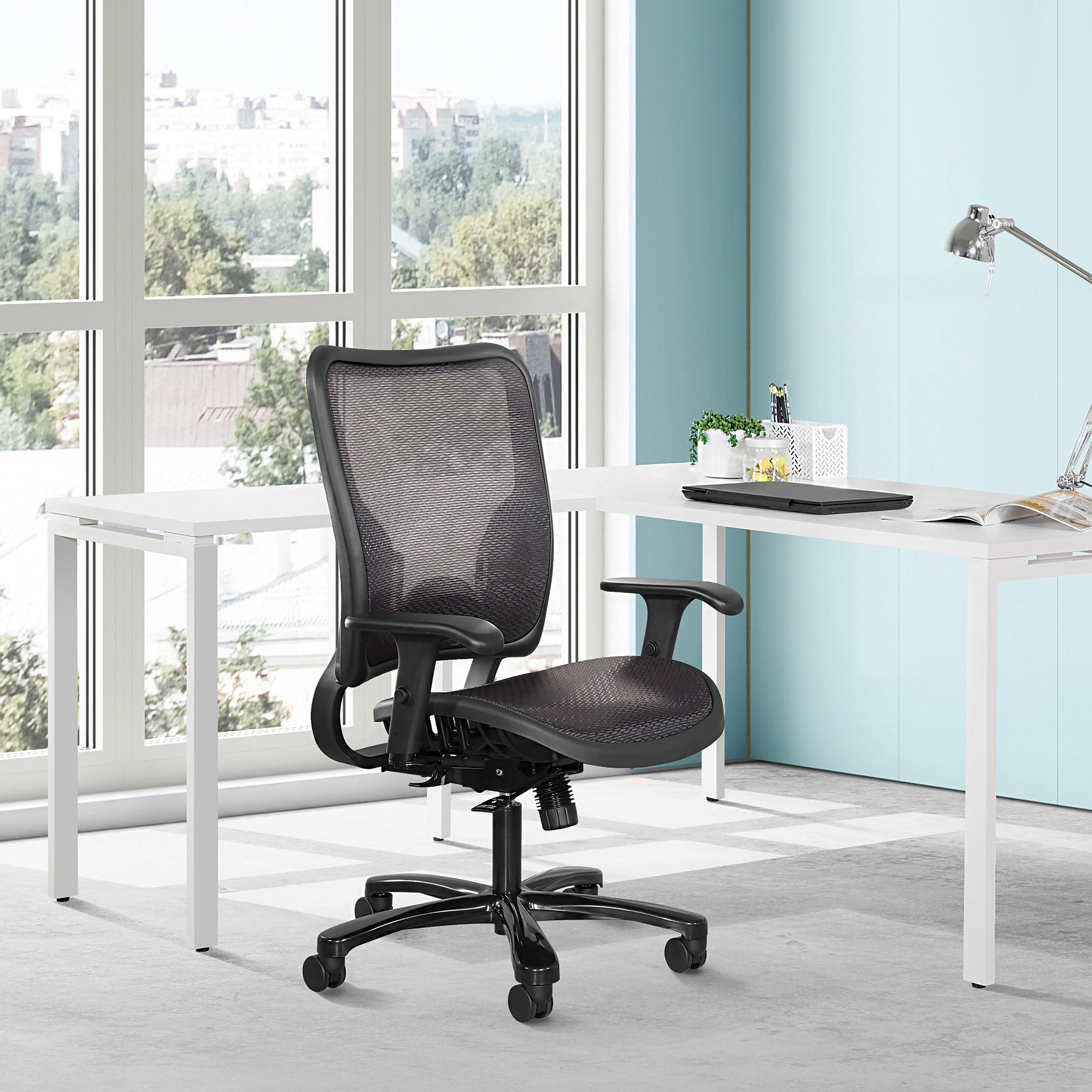Air Grid Seat/Back Big & Tall Chair - Black