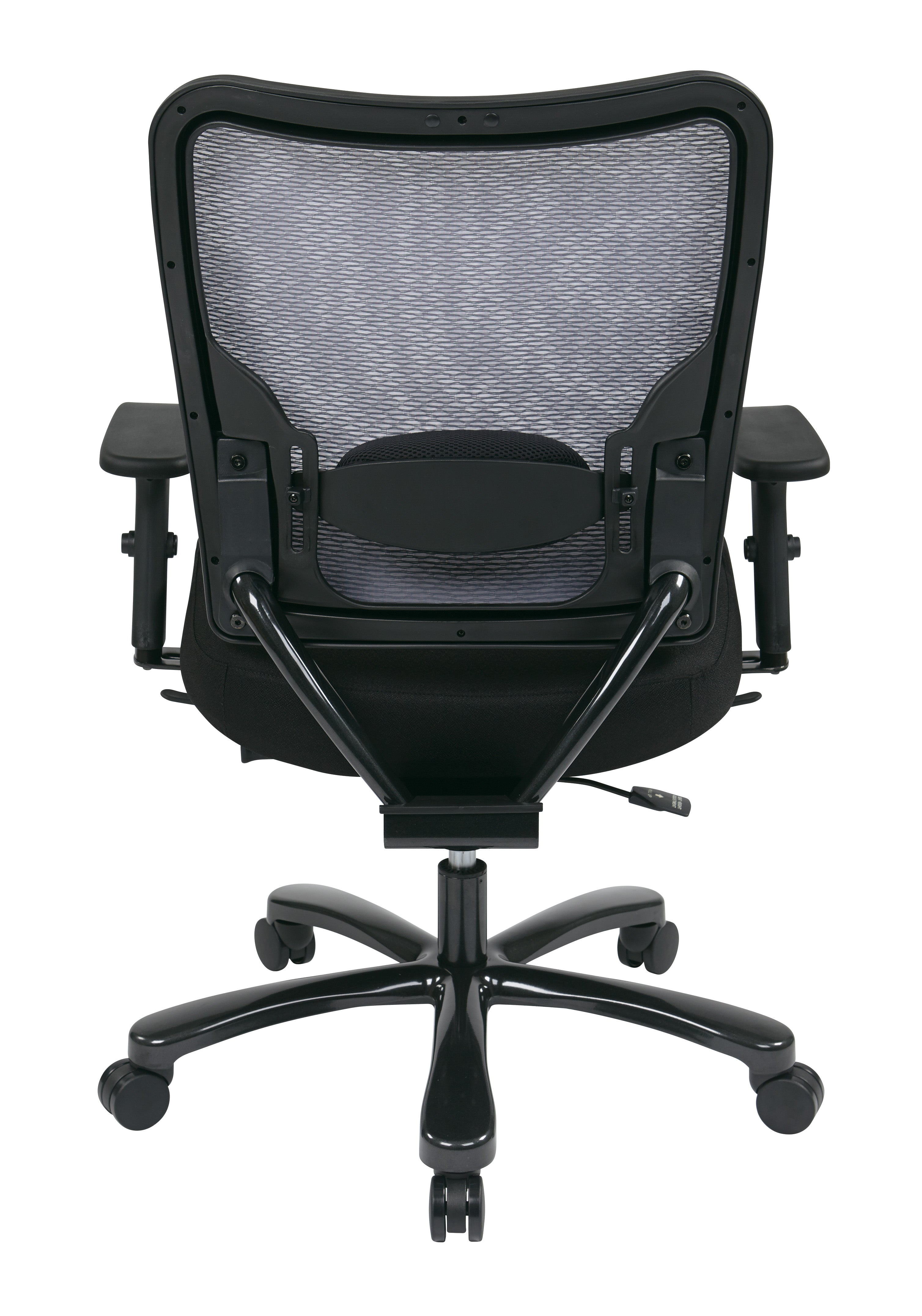 Big & Tall Double AirGrid® Back and Custom Fabric Seat Ergonomic Chair - Black/Black