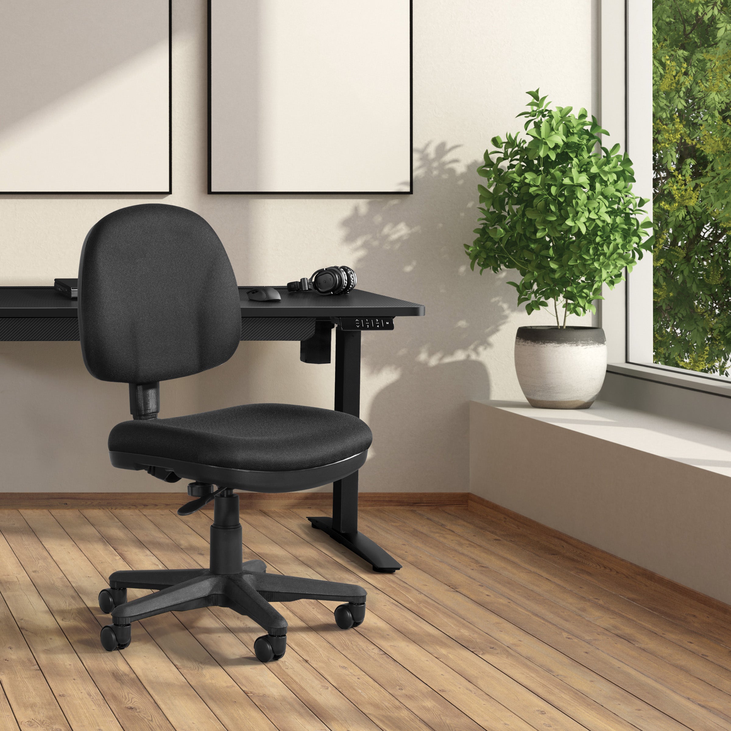 Sculptured Task Chair - Black