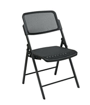 Deluxe Folding Chair With Black ProGrid® Seat and Back - Black