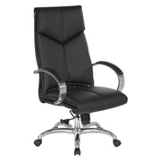 Deluxe High Back Black Lthr Chair - Black