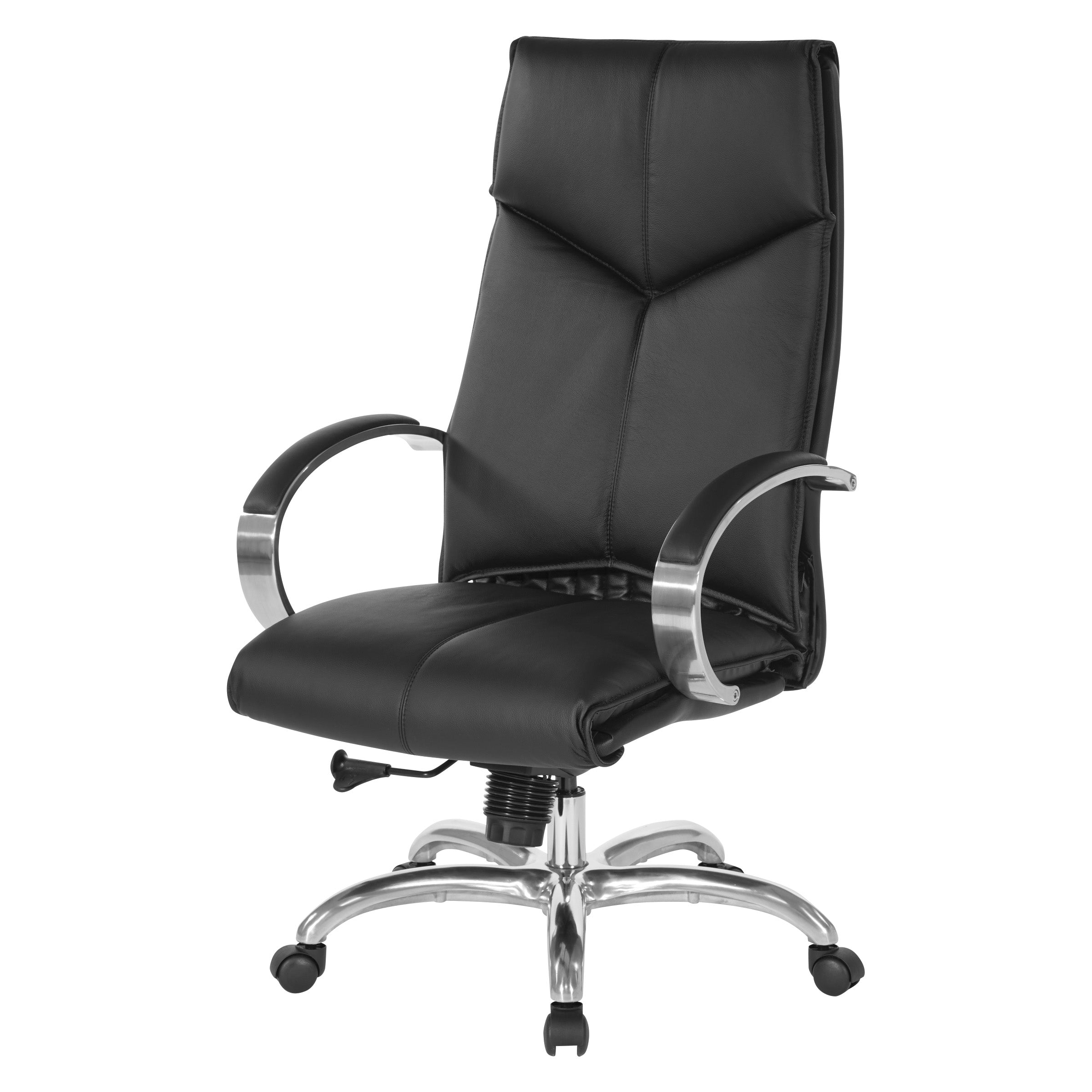Deluxe High Back Black Lthr Chair - Black