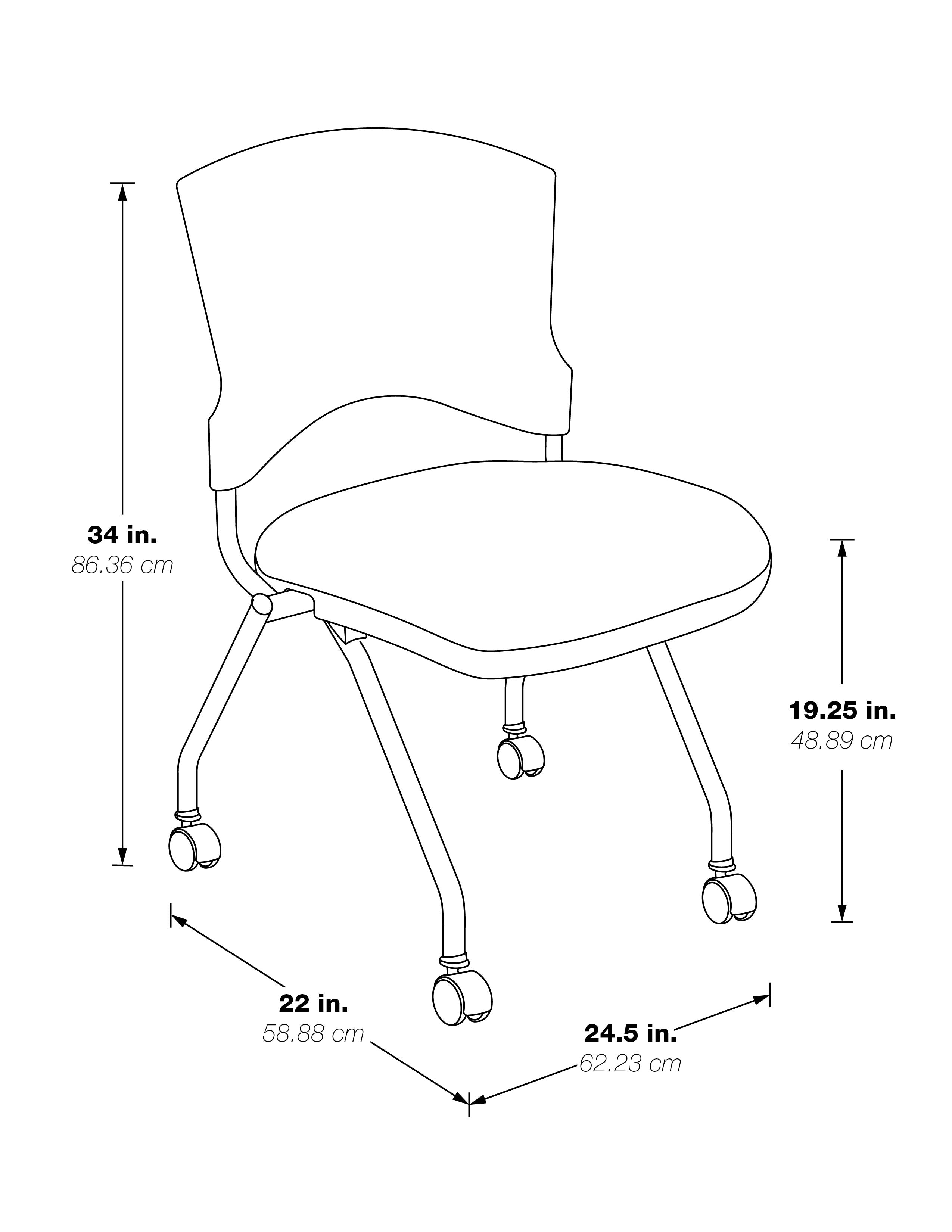 Soft-Flex Frame™ Folding/Nesting - Coal