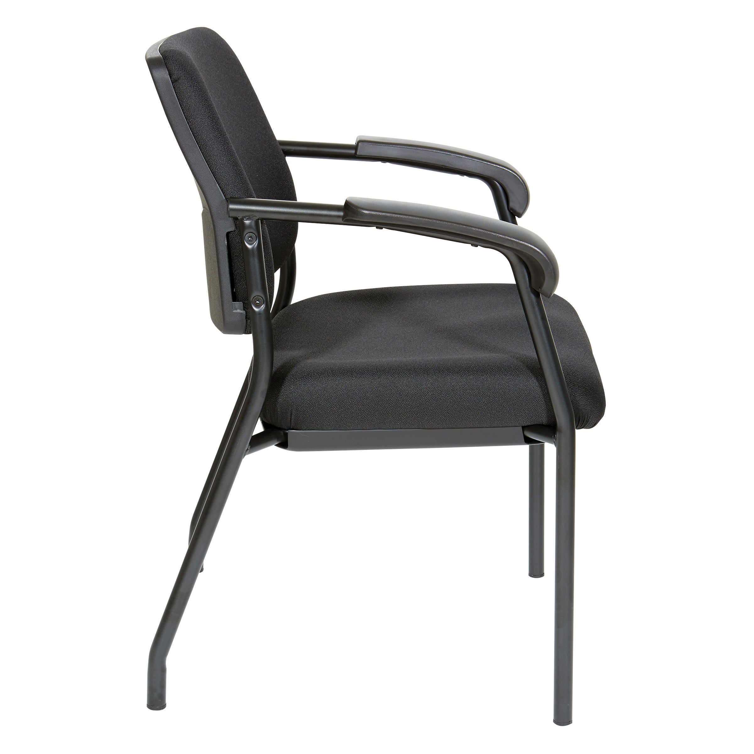 Padded Visitor's Chair - Black