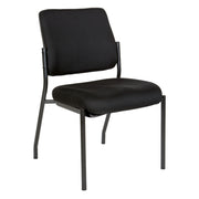Padded Armless Visitor's Chair - Black