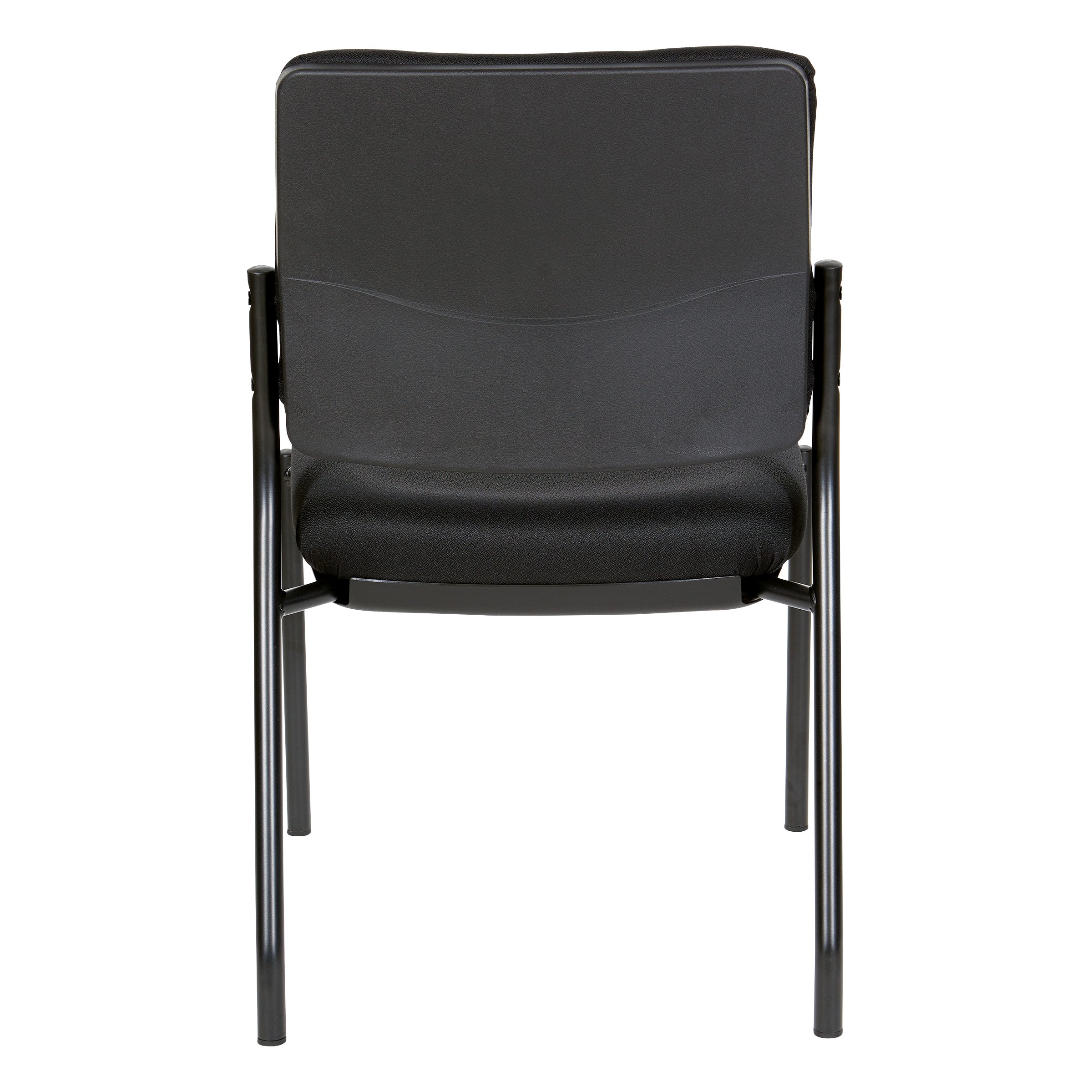 Padded Armless Visitor's Chair - Black