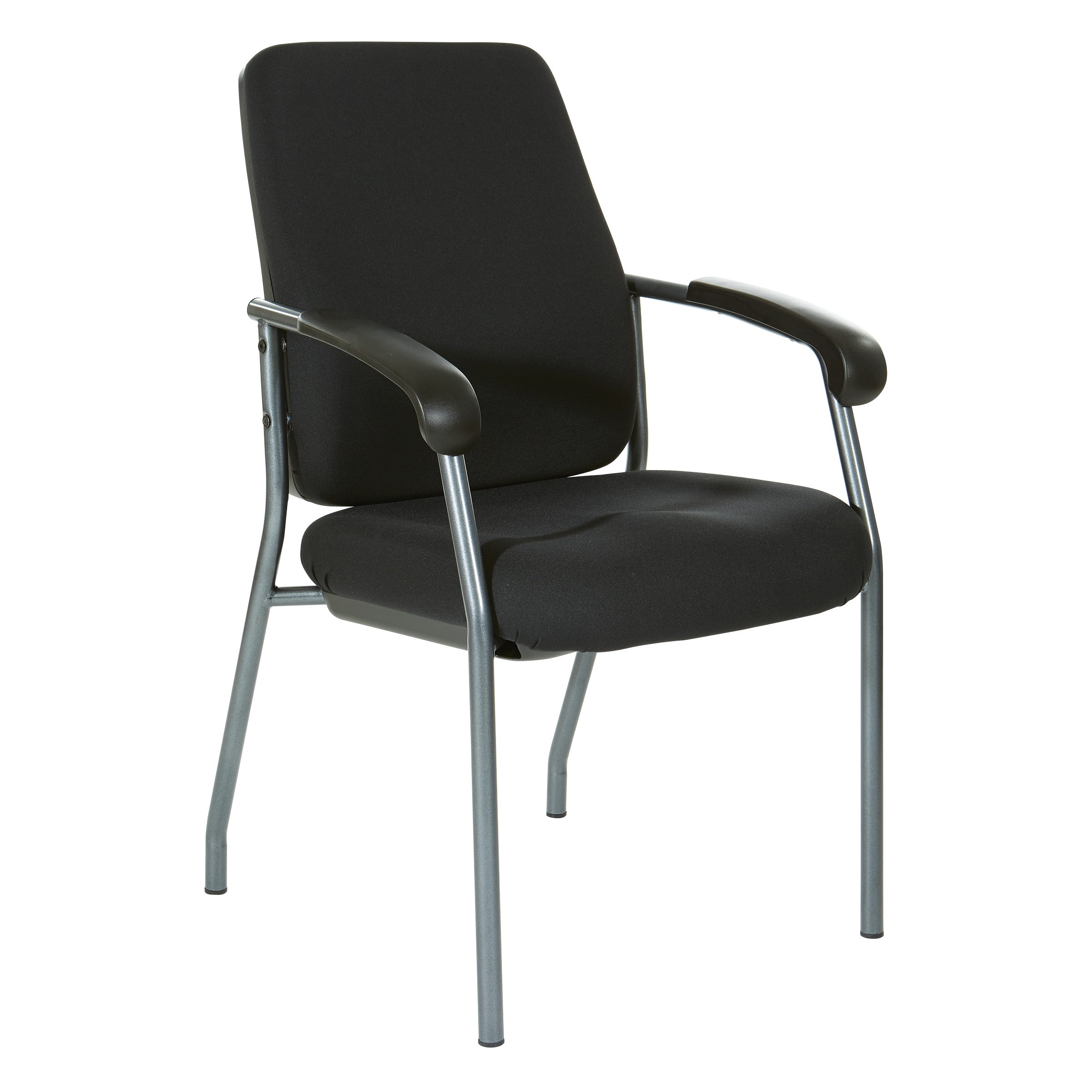Padded Visitor's Chair - Black