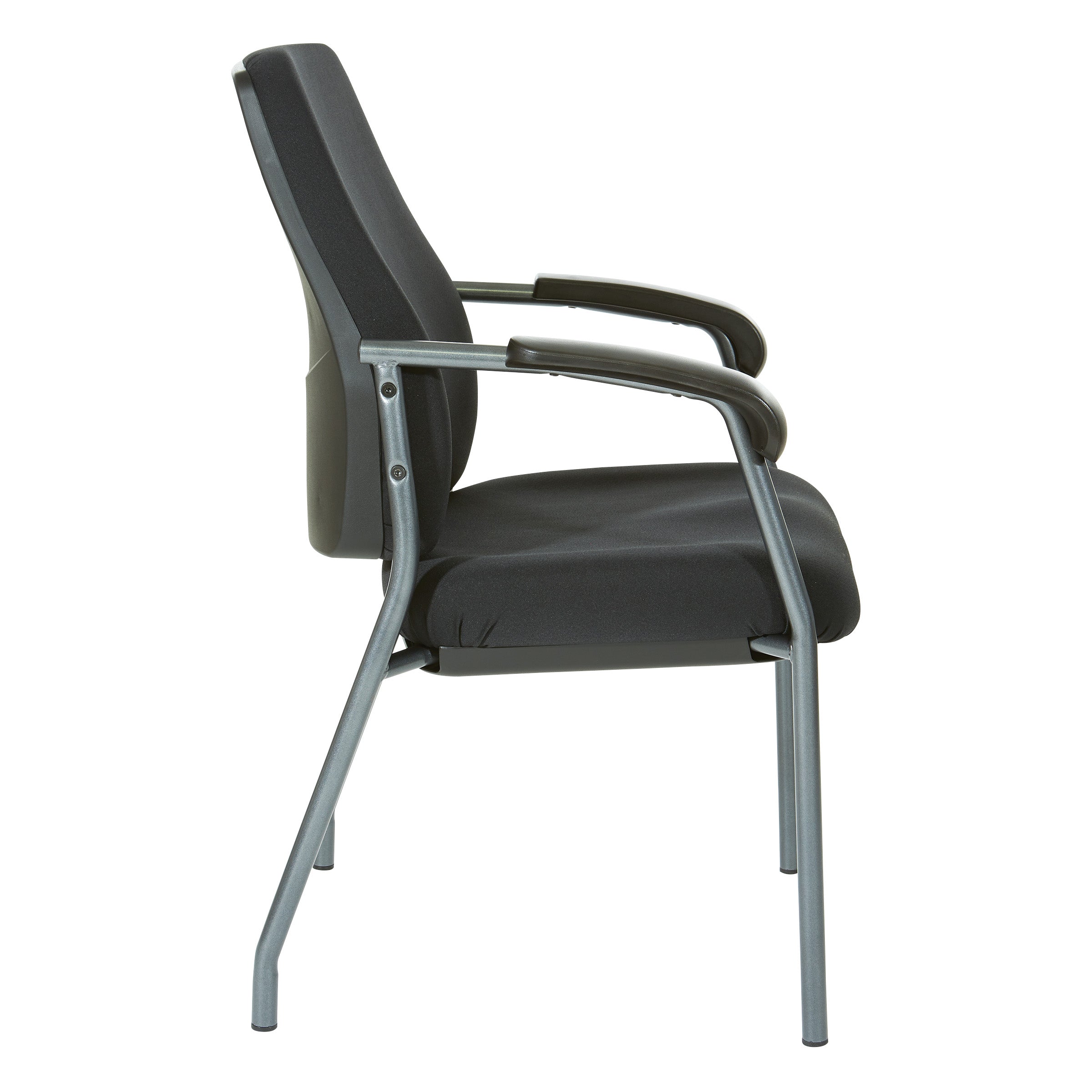 Padded Visitor's Chair - Black