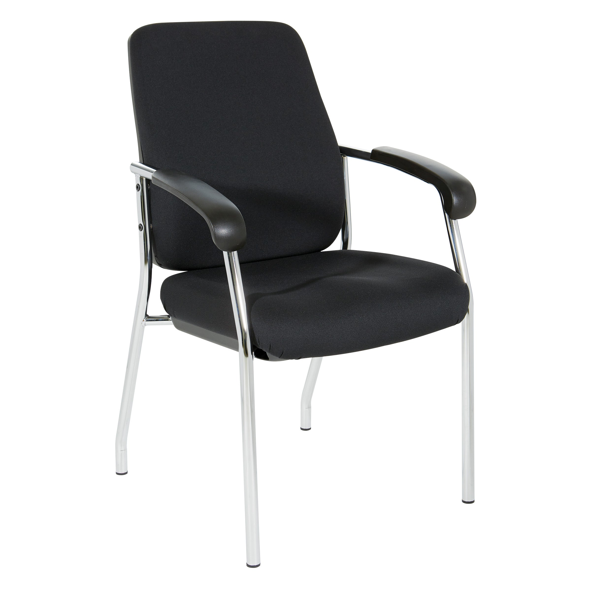 Padded Visitor's Chair - Black