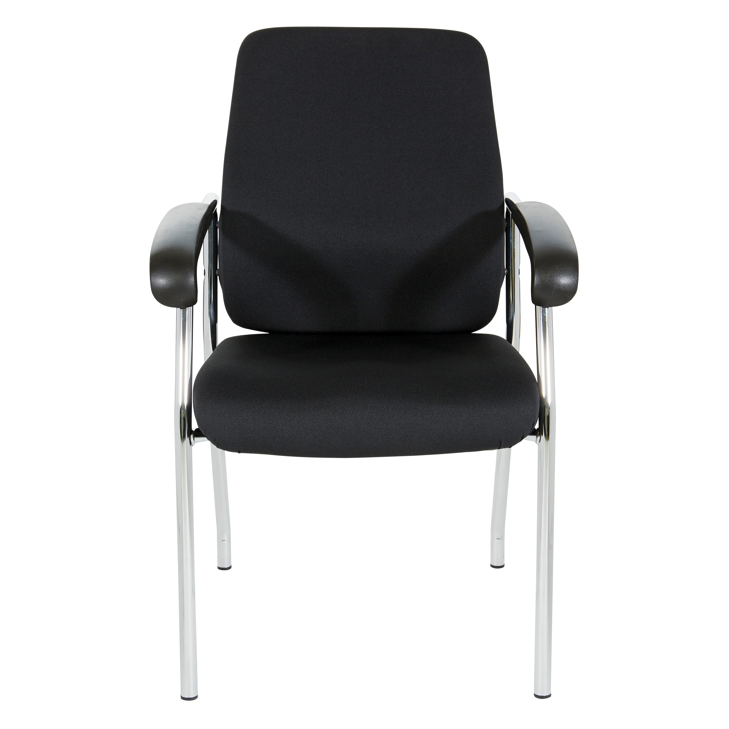Padded Visitor's Chair - Black