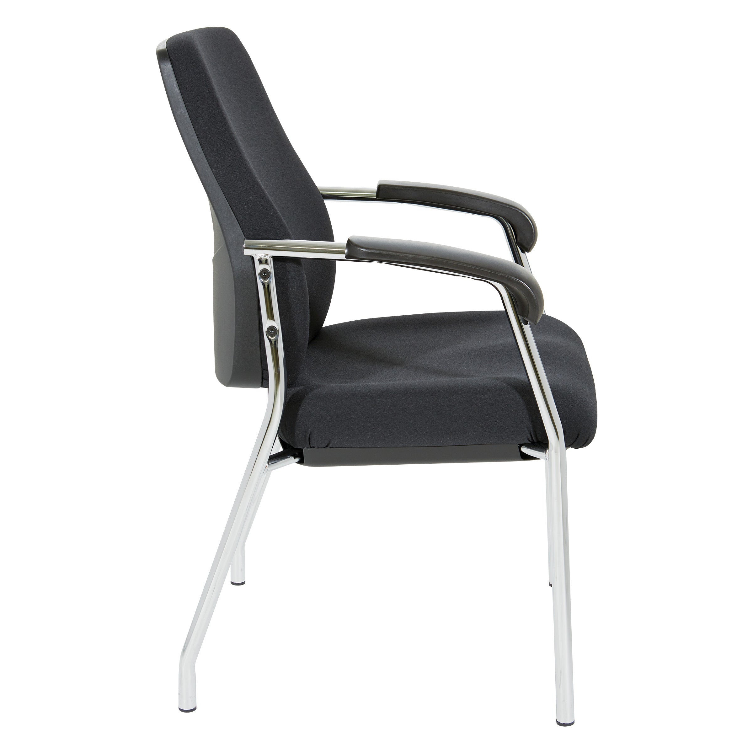 Padded Visitor's Chair - Black