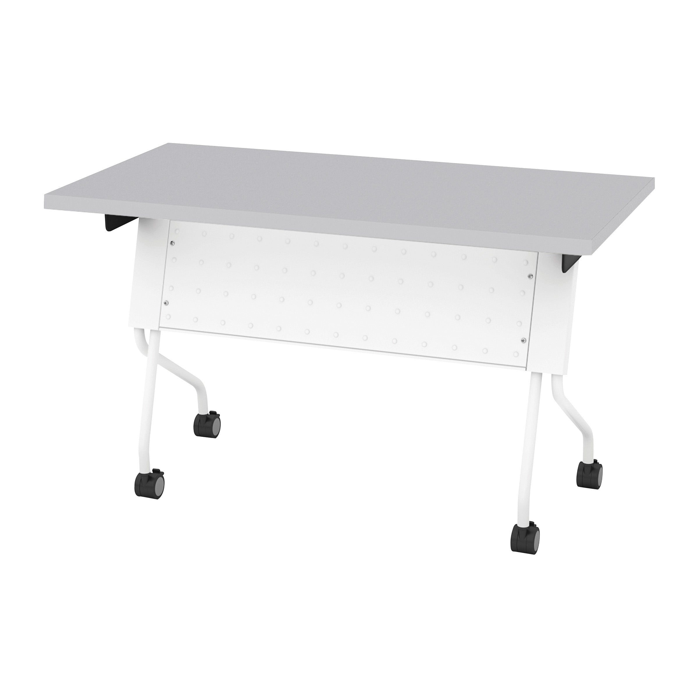 4' White Frame with Grey Top - White