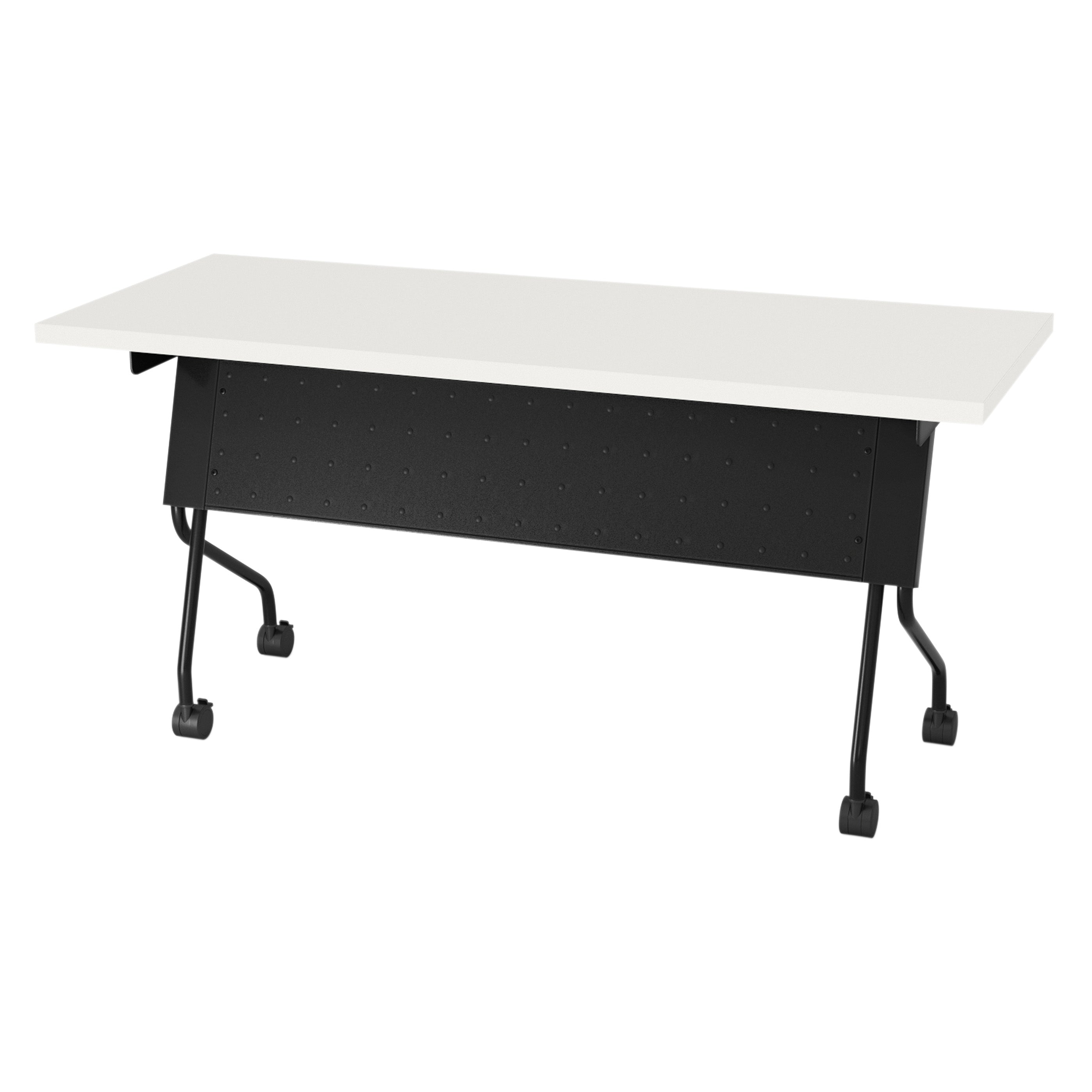 5' Black Frame With White Top - White