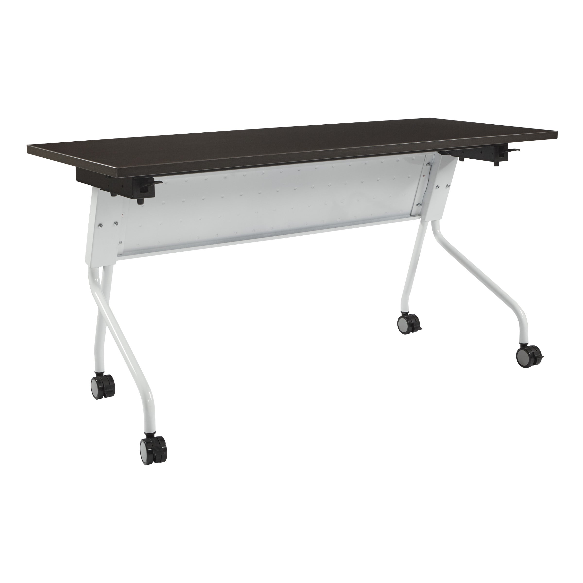 5' White Frame With Espresso Top - White