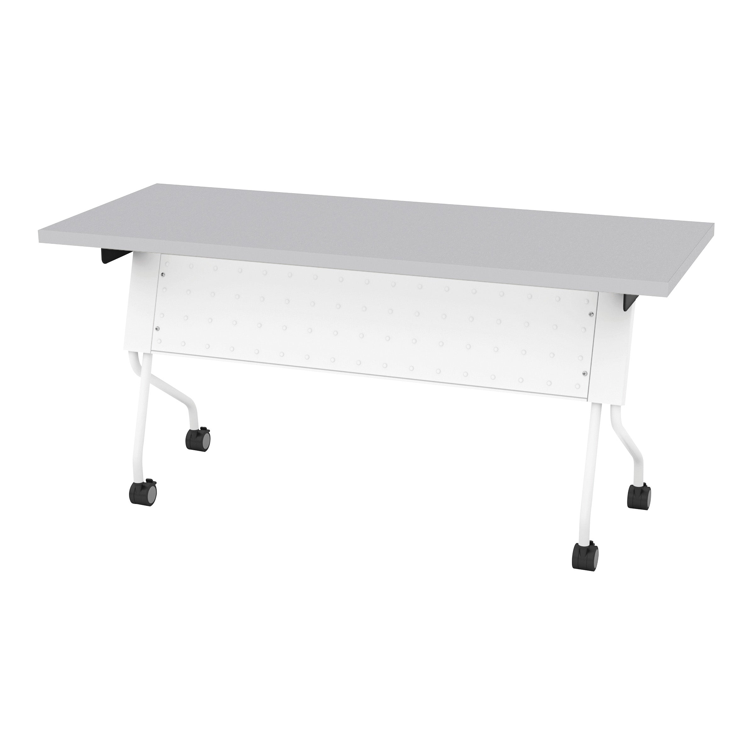 5' White Frame With Grey Top - White