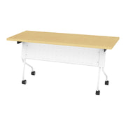 5' White Frame With Maple Top - White