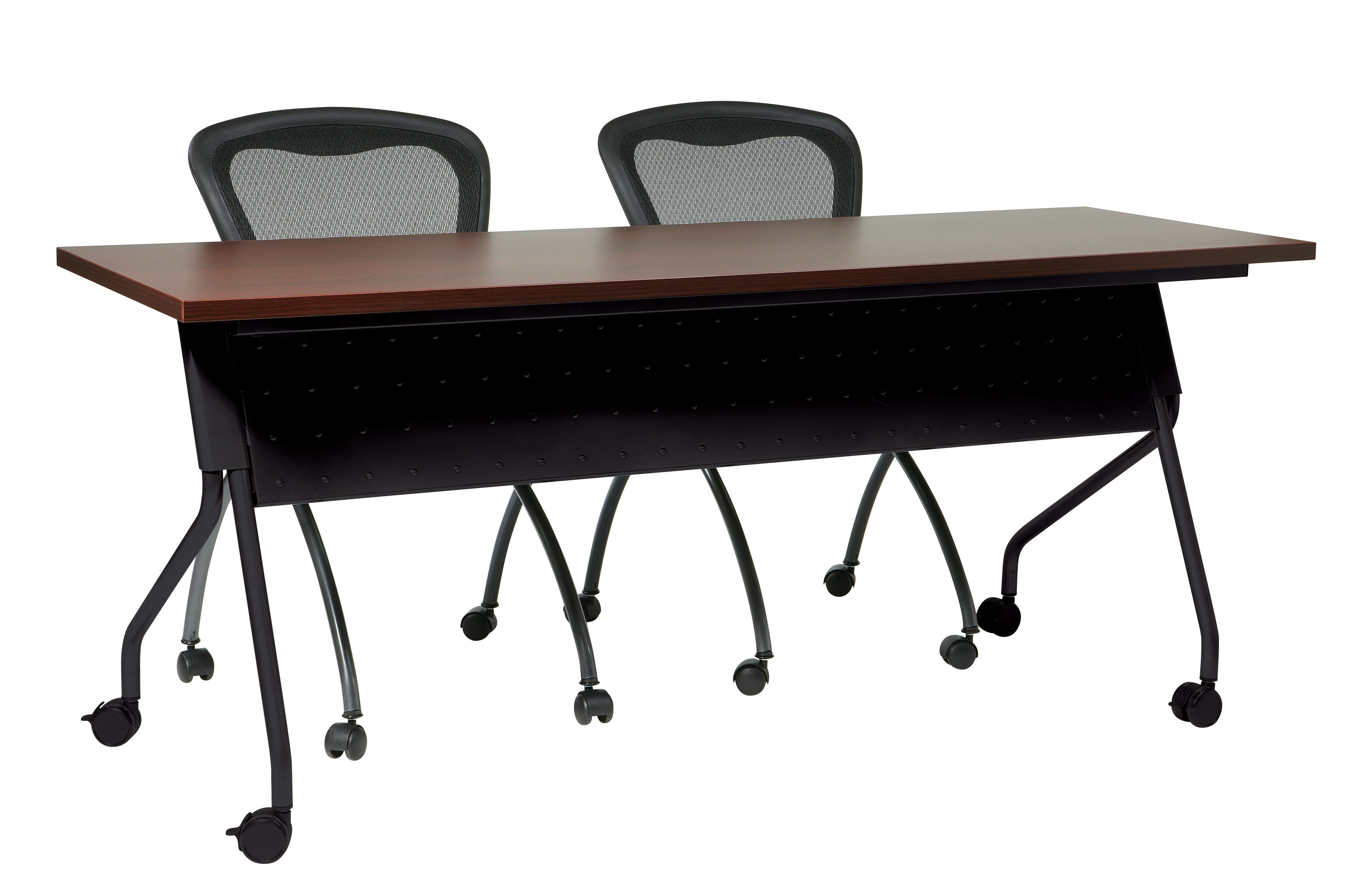6' Black Frame With Mahogany Top - Mahogany