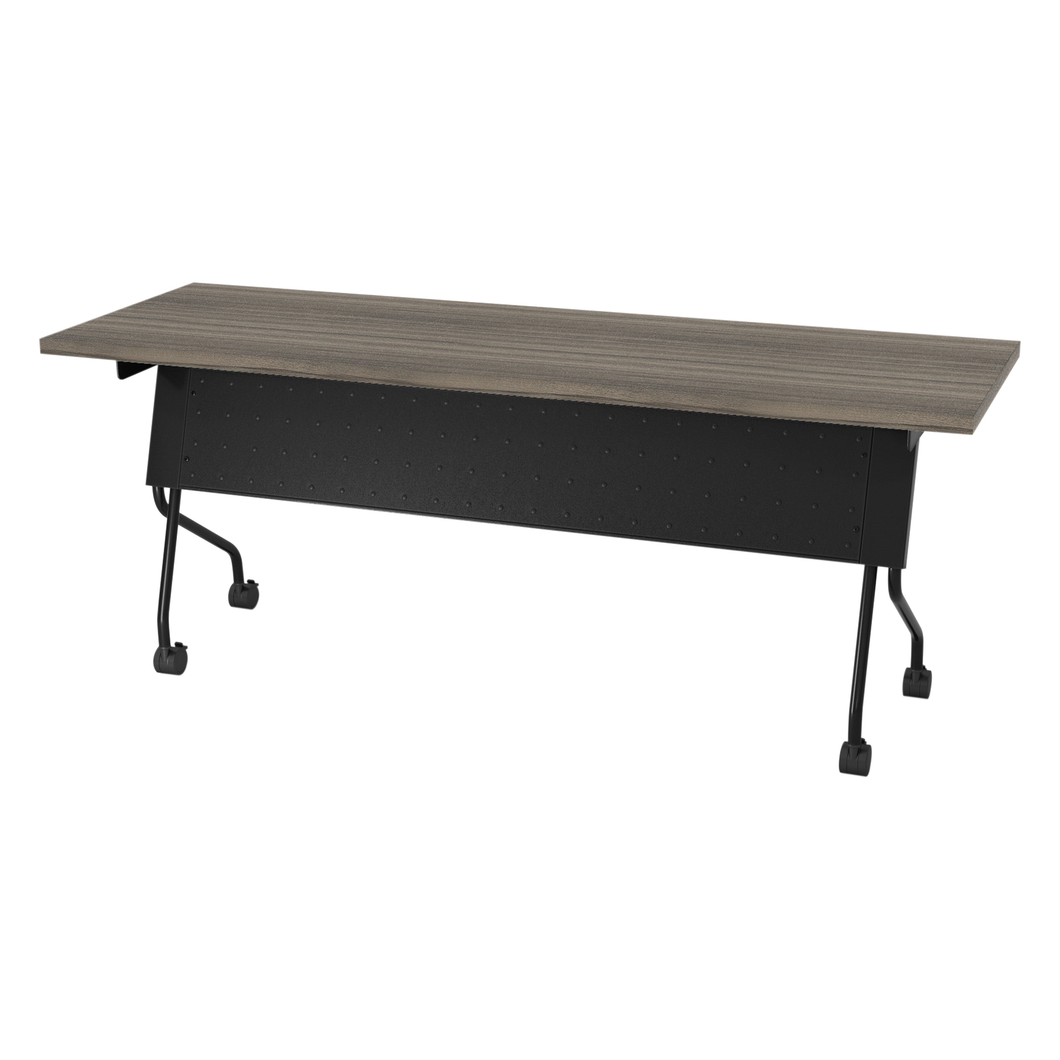 6' Black Frame With Urban Walnut Top - Black