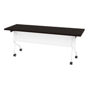6' White Frame With Espresso Top - White