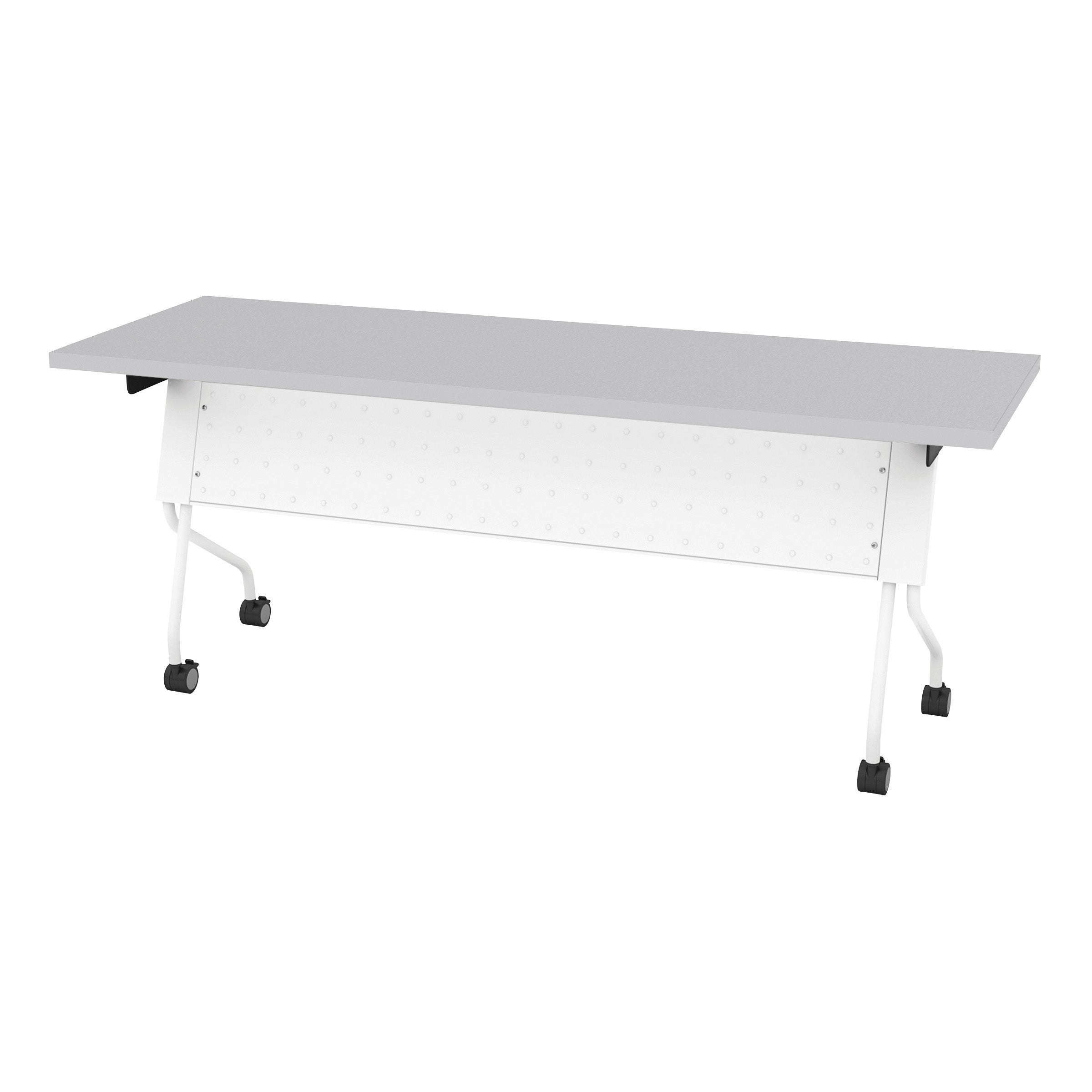 6' White Frame With Grey Top - White