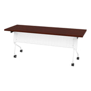 6' White Frame With Mahogany Top - White