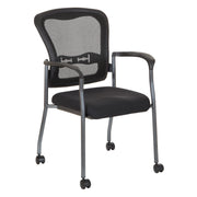 Titanium Visitors Chair with Arms - Coal