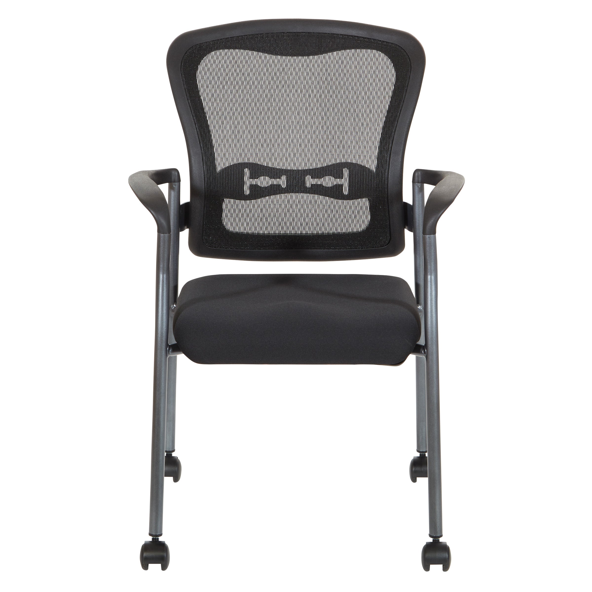 Titanium Visitors Chair with Arms - Coal