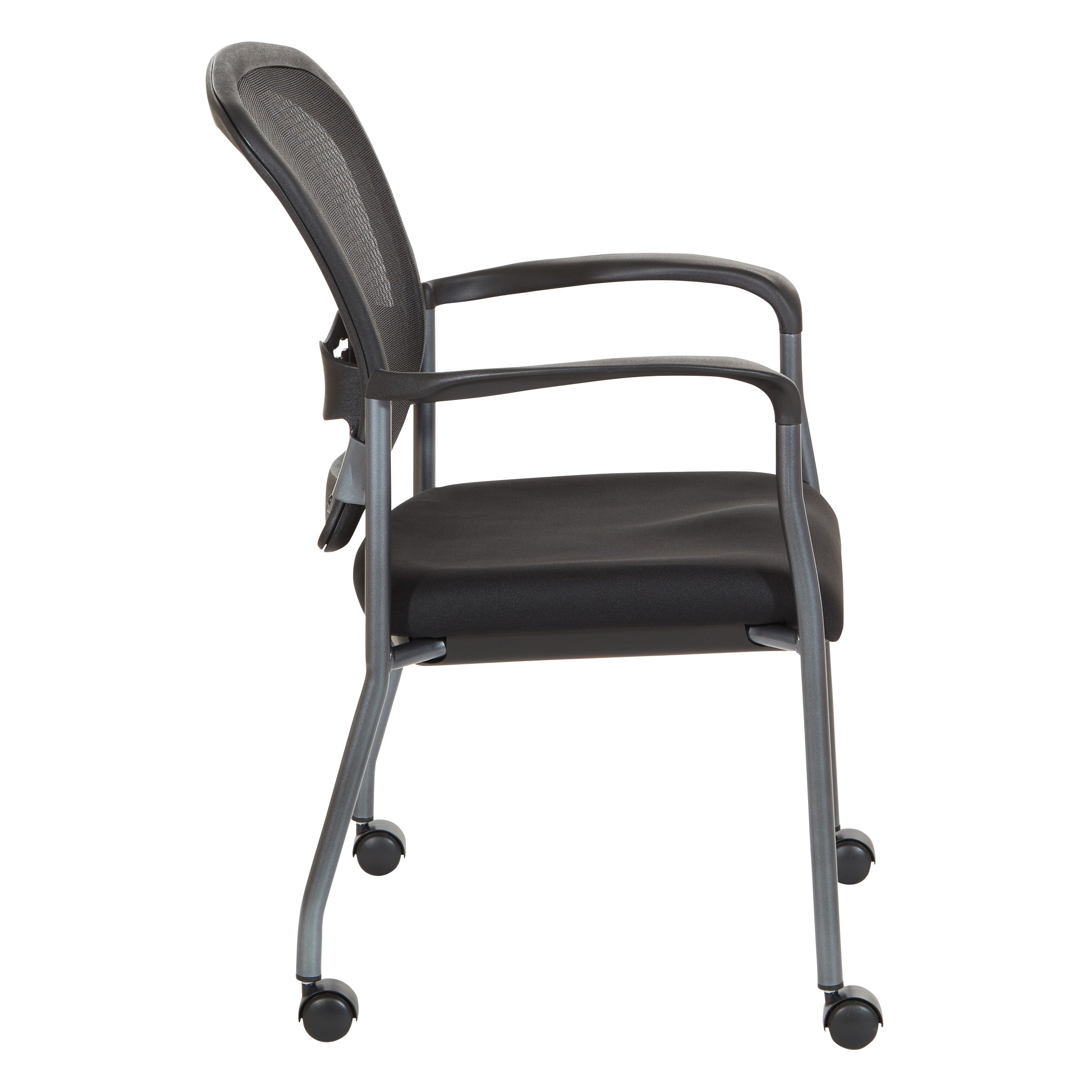 Titanium Visitors Chair with Arms - Coal