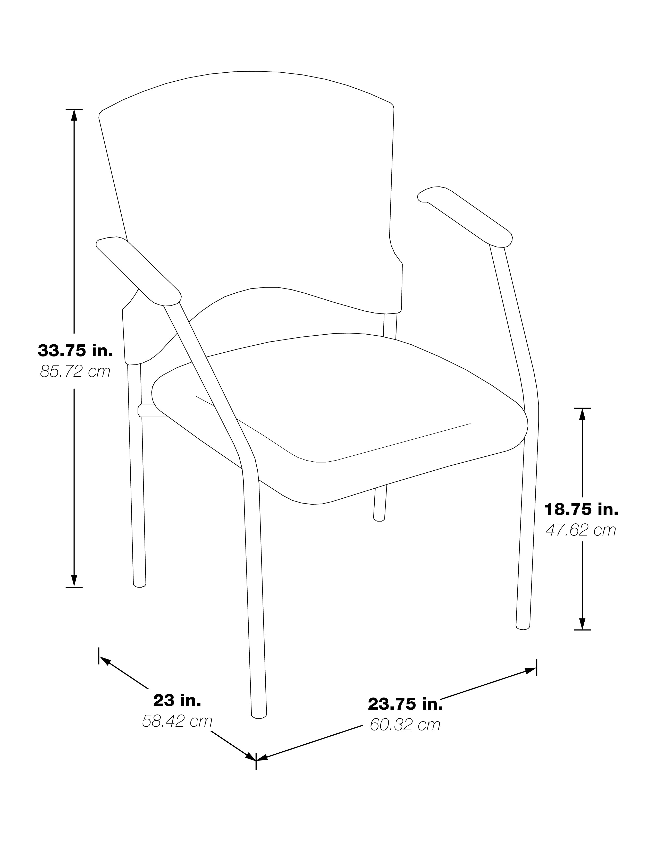 Upholstered Visitor Chair - Coal