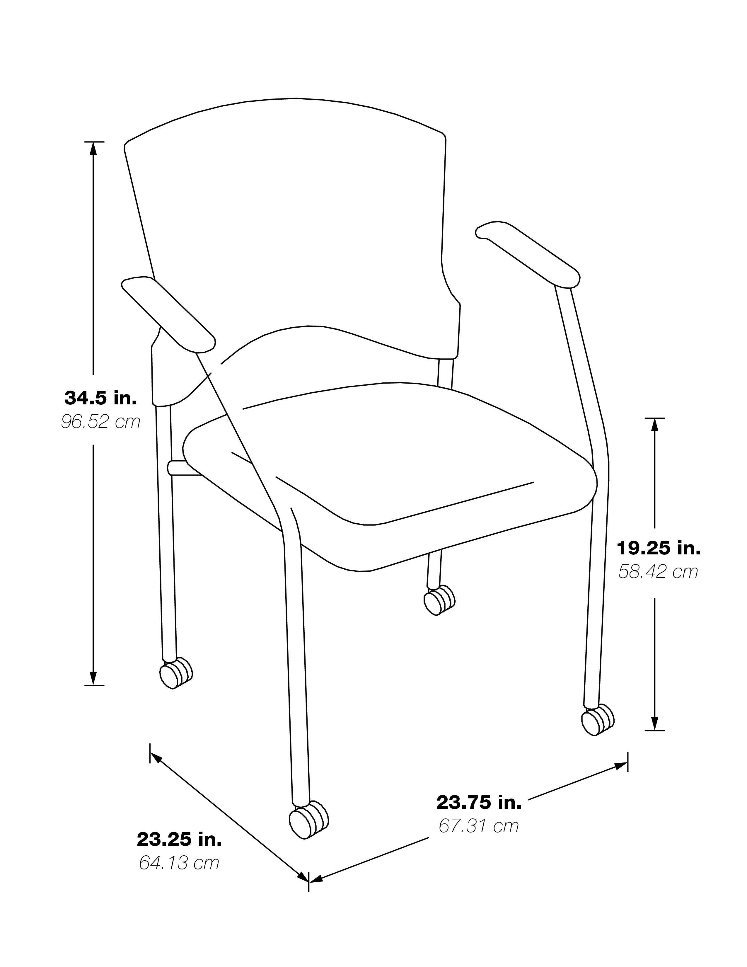 Upholstered Visitor Chair - Coal