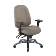 Multi-Function High Back Chair with Seat Slider and Titanium Finish Base - Gold Dust