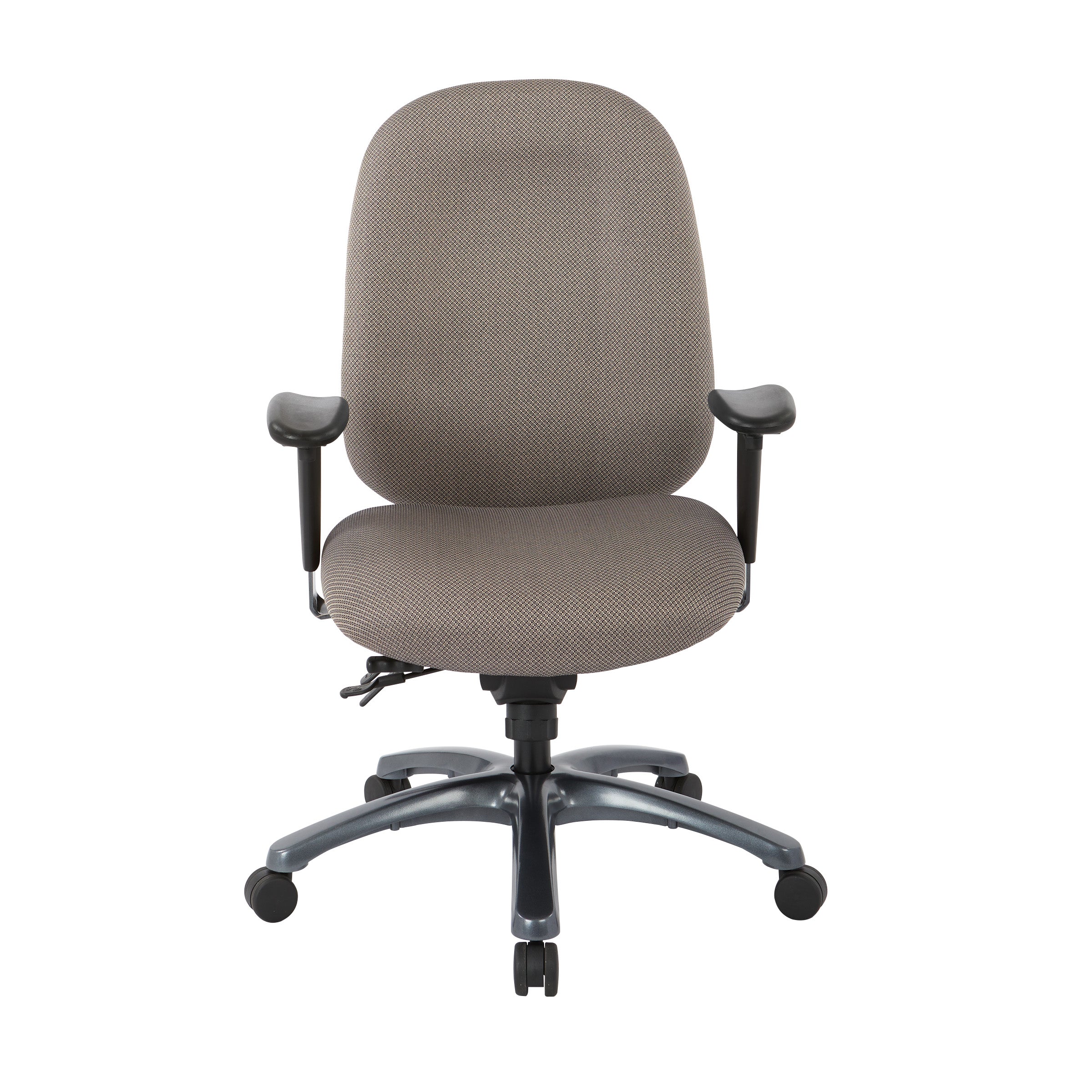 Multi-Function High Back Chair with Seat Slider and Titanium Finish Base - Gold Dust