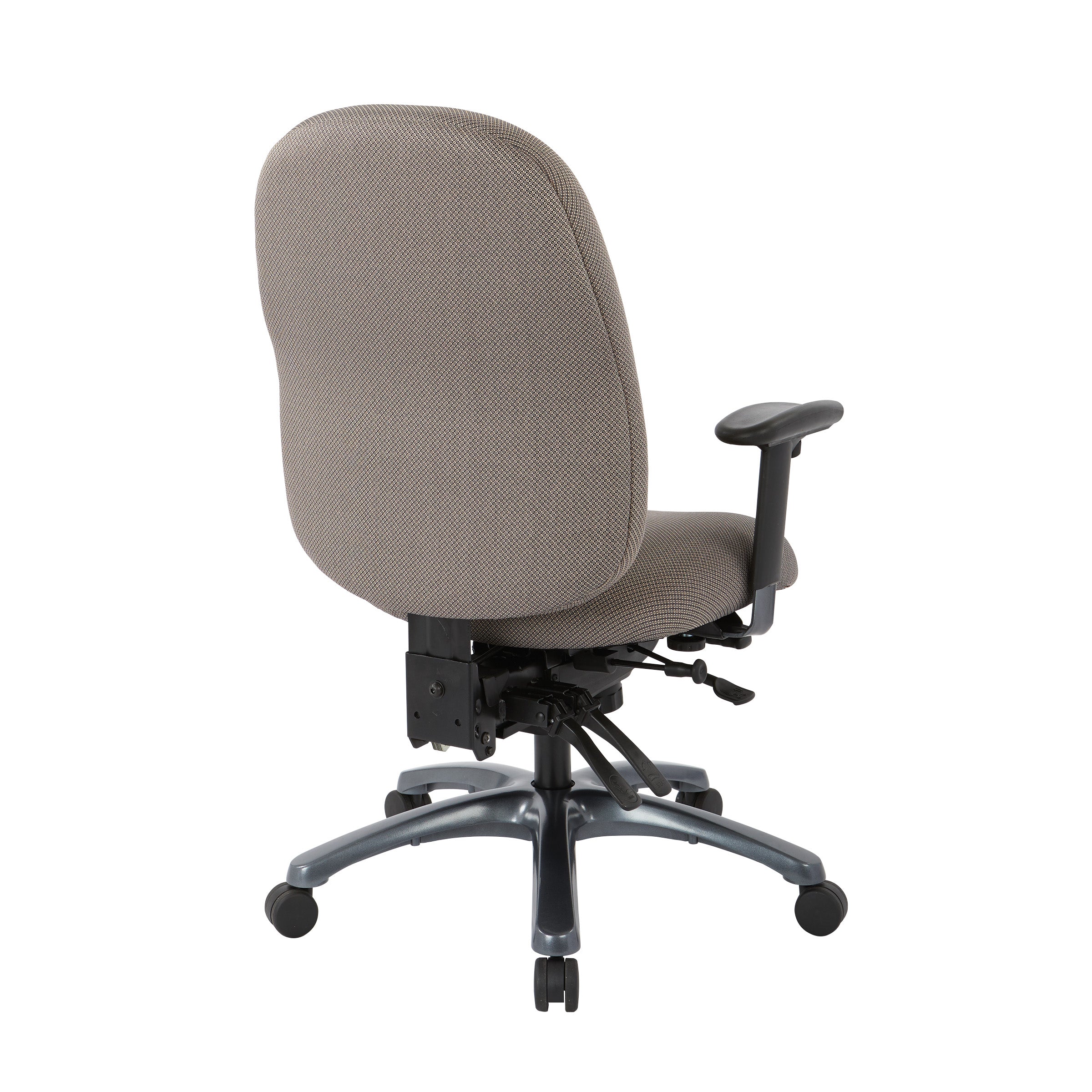 Multi-Function High Back Chair with Seat Slider and Titanium Finish Base - Gold Dust