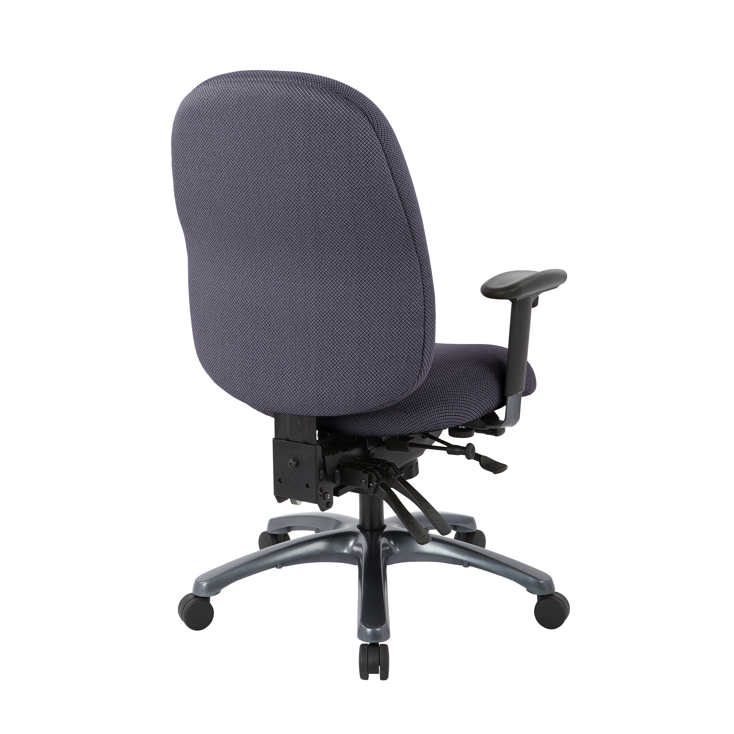 Multi-Function High Back Chair with Seat Slider and Titanium Finish Base - Jet