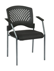 Titanium Finish Visitors Chair - Coal