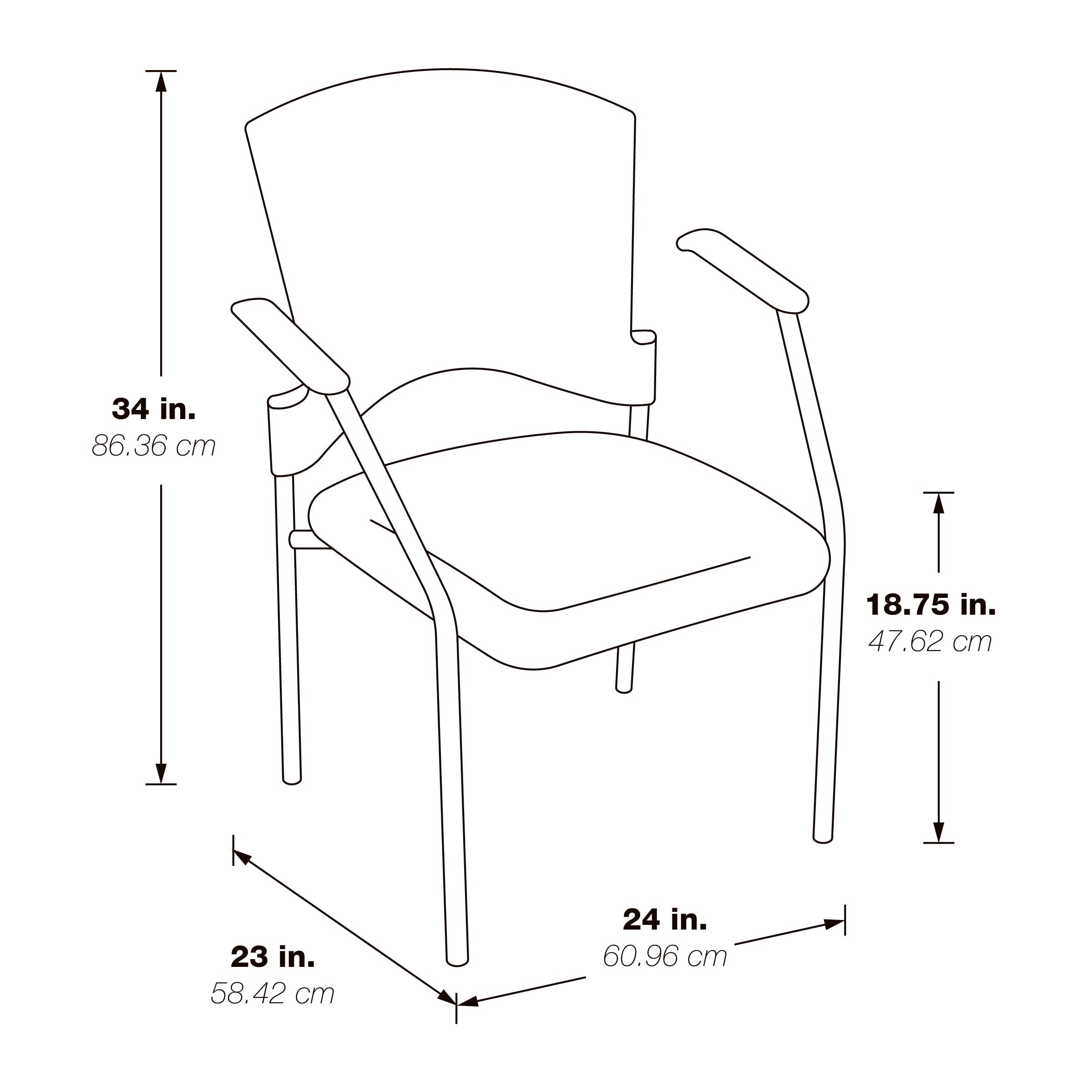 Titanium Finish Visitors Chair - Coal