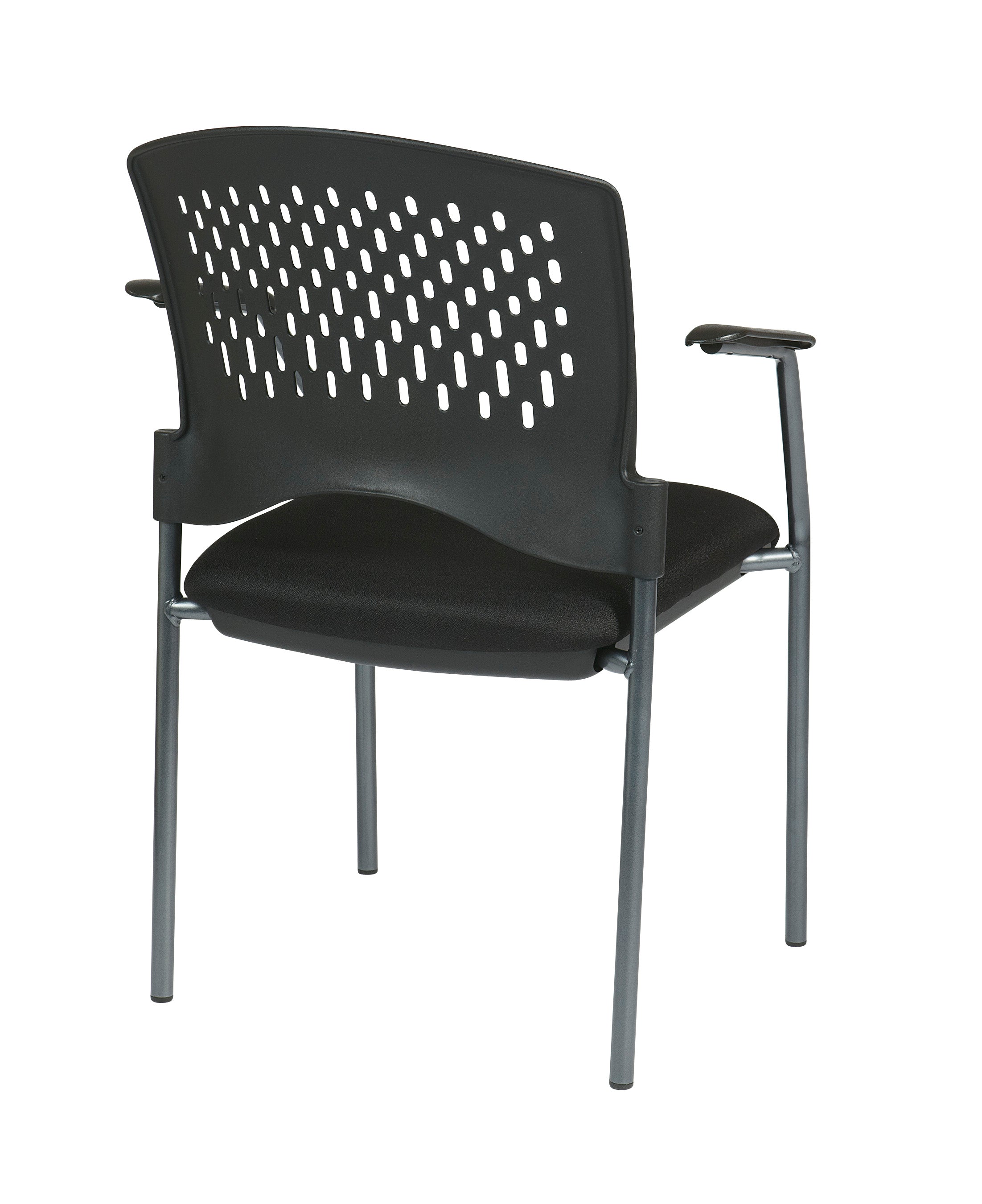 Titanium Finish Visitors Chair - Coal